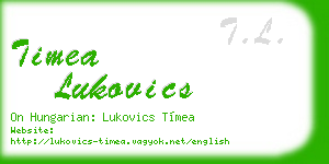 timea lukovics business card