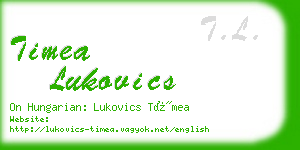 timea lukovics business card